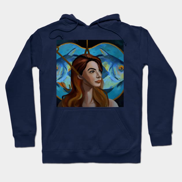 Pisces Zodiac Hoodie by tearbytea